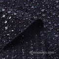 Tessuto metallico nero tessuto 100% poliestere tessuto tweed tweed